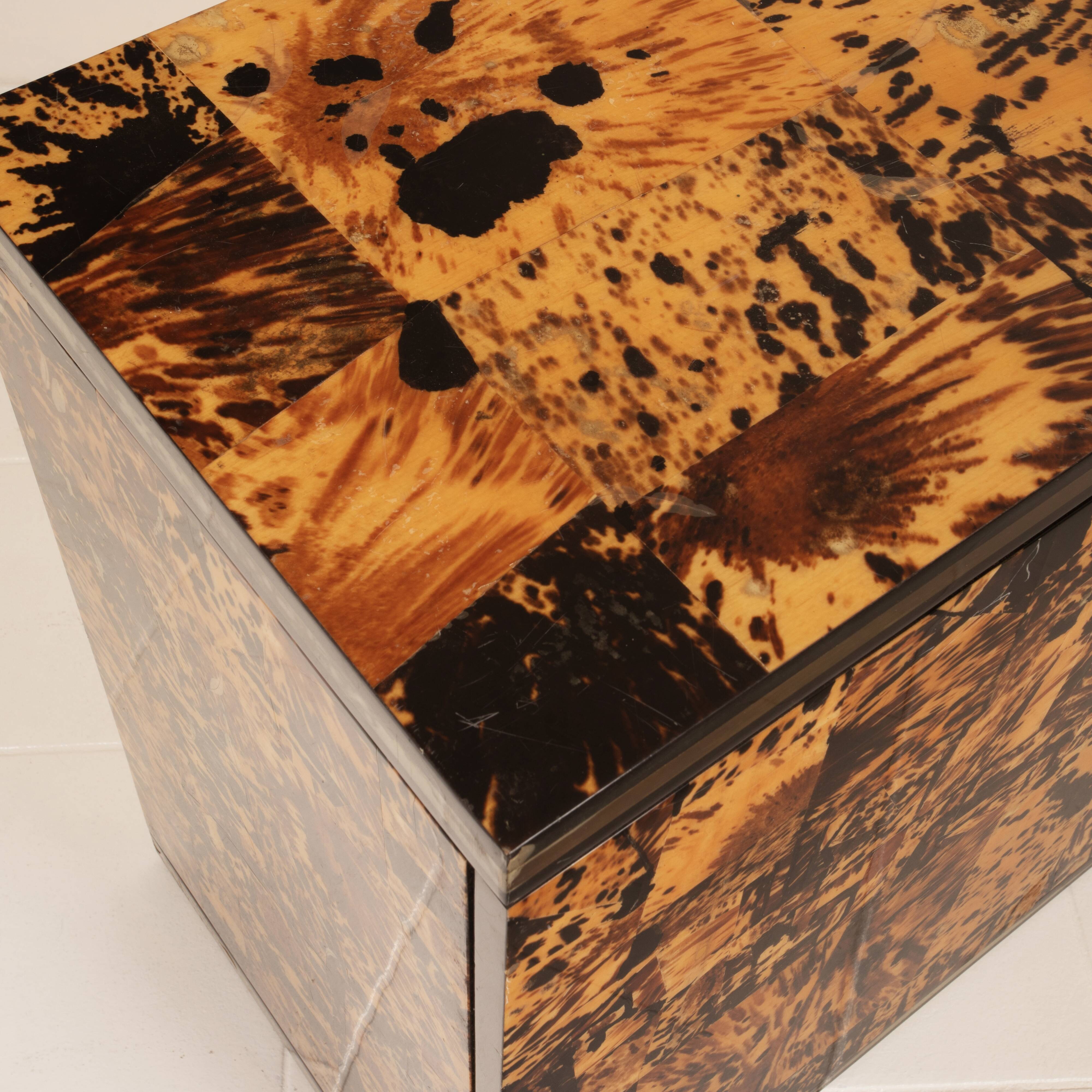 Unique Tortoiseshell Cabinet by Roberto Jodice for Ottini Milano 1974