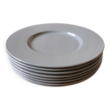 Set of 8 anthracite gray presentation plates from Christofle Paris