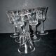Set of 6 flared crystal wine glasses in Concorde Cerdagne style H15.2.
