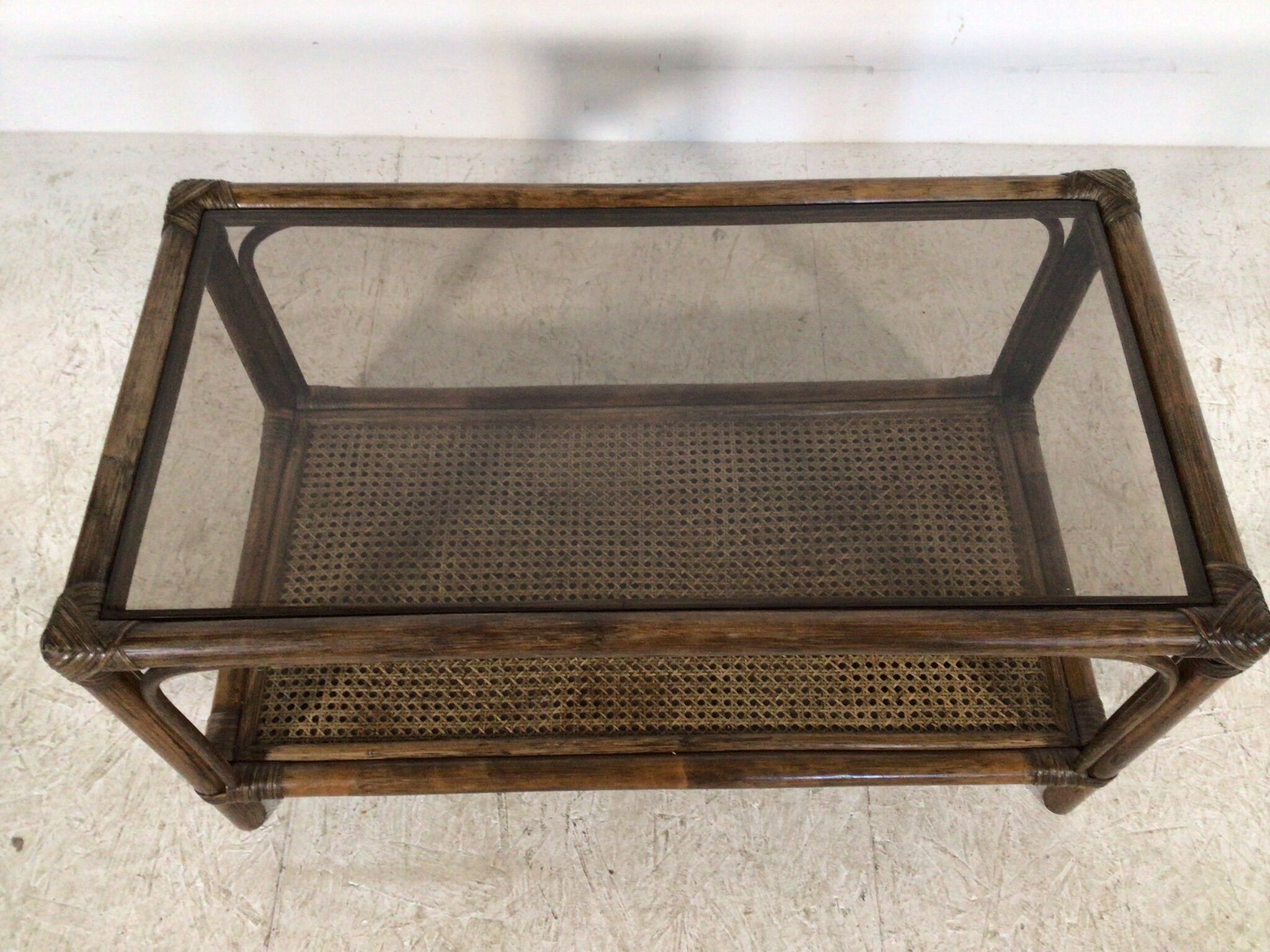 rattan coffee table