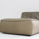 Vintage modular green leather sofa by Verzelloni Italy 1990s