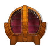 Superb English Art Deco window in walnut and bramble circa 1925