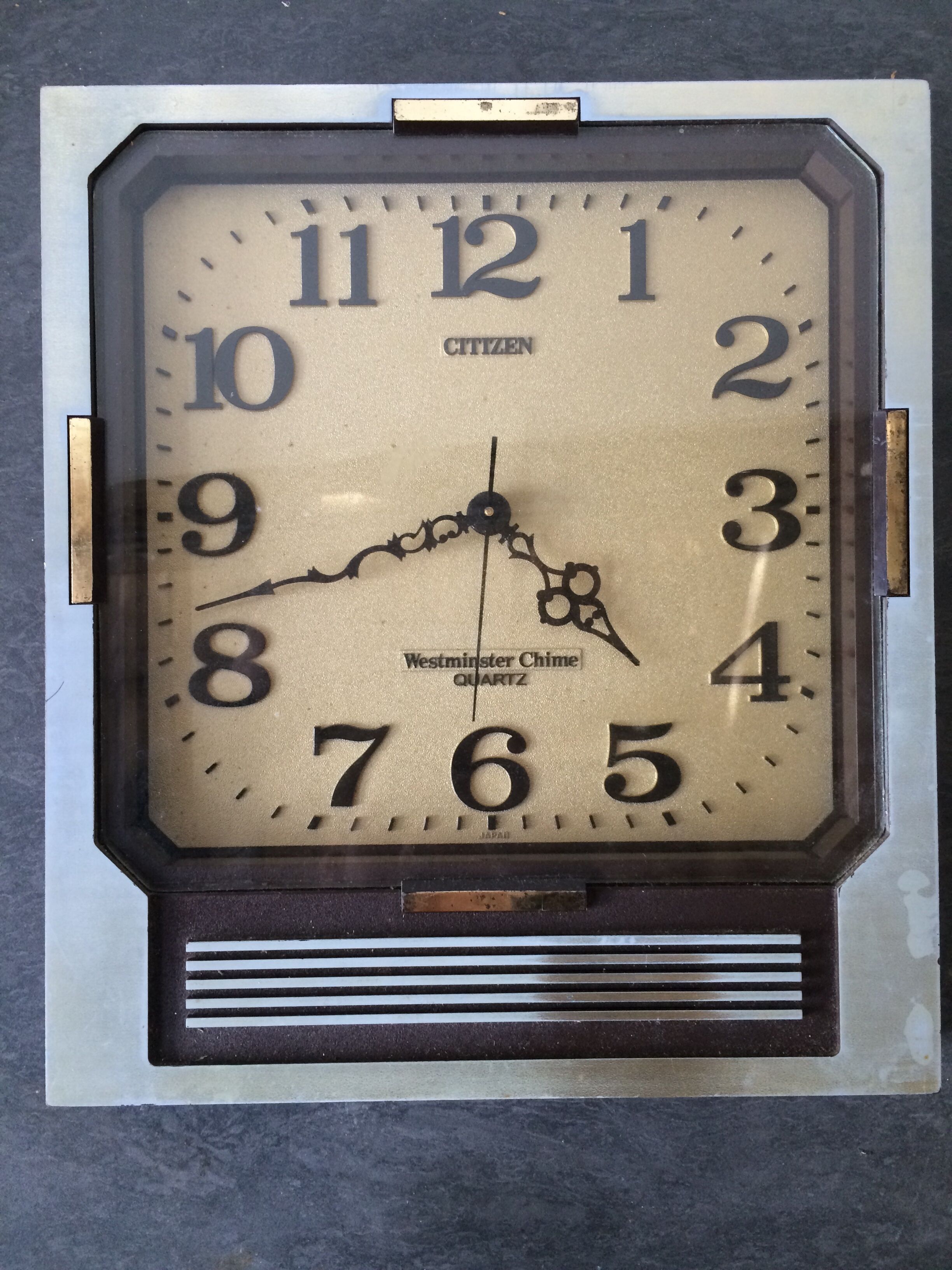 Old clock pendulum Citizen Westminster chime 70s vintage