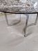Paul Legeard designer coffee table in smoked glass and chrome