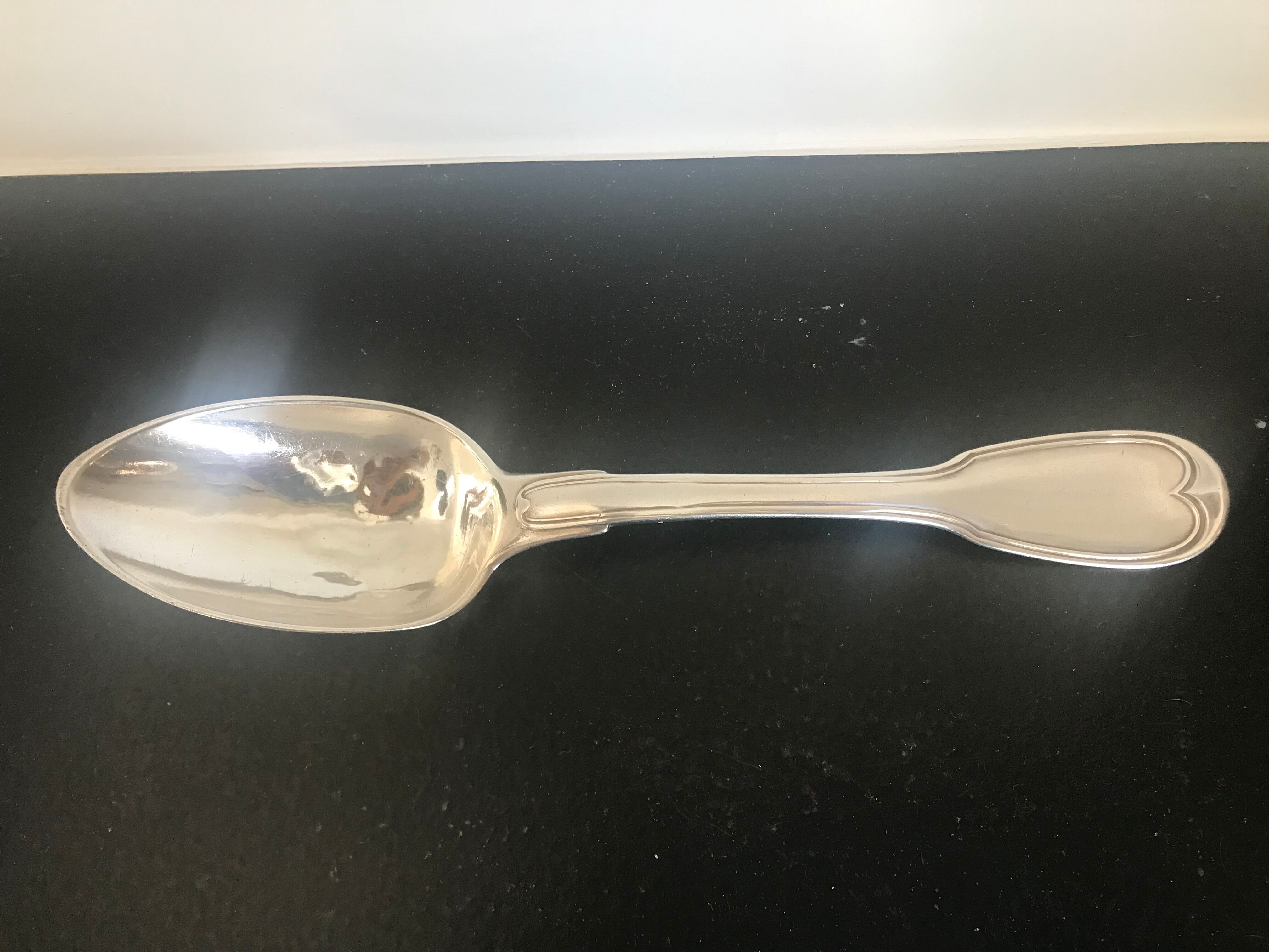 Cuillère à soupe argent massif