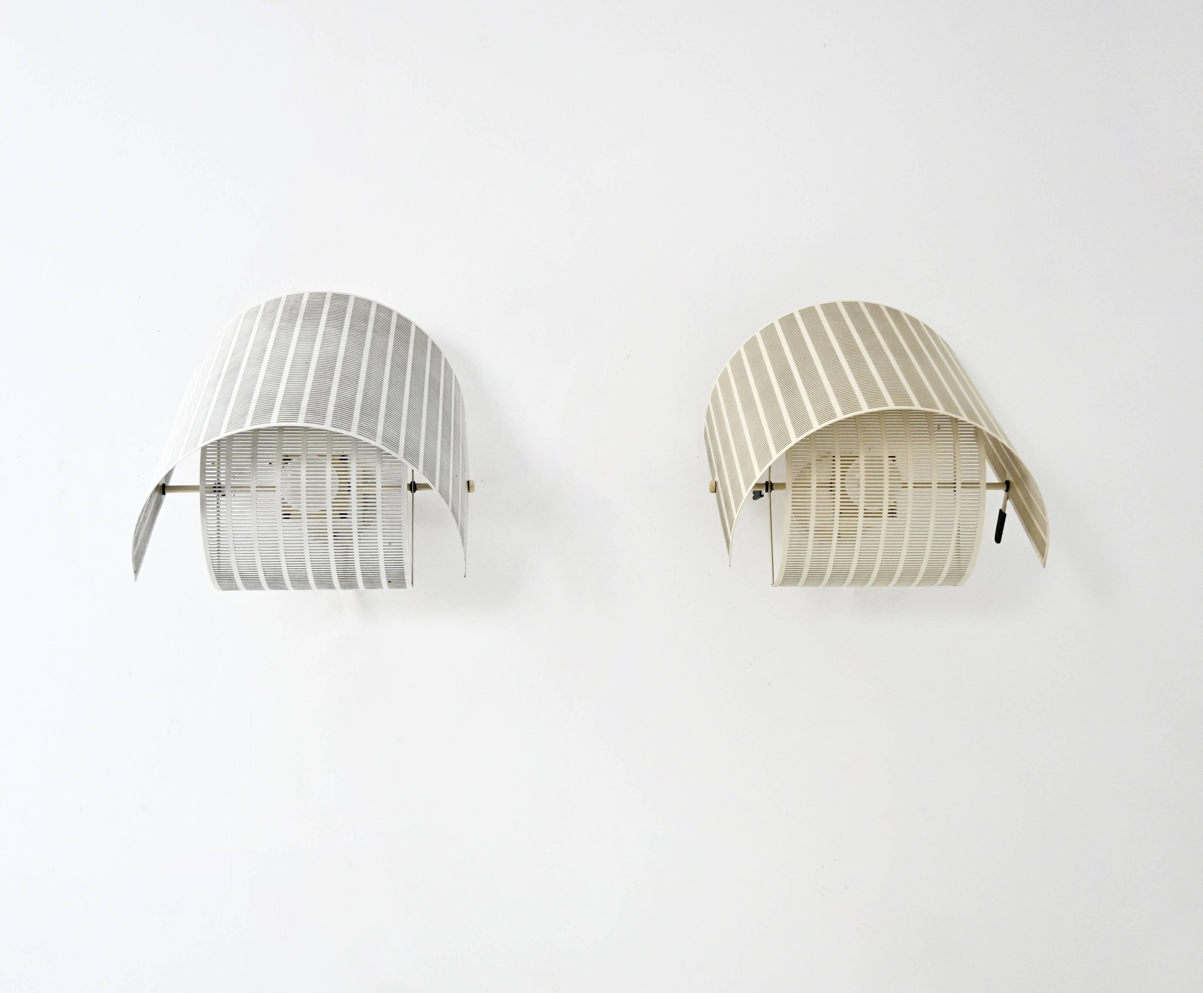 Pair of Shogun Wall Lights by Mario Botta for Artemide, 1980s.
