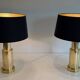Paire de lampes modernistes en laiton