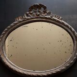 Mirror oval medallion style Napoleon III 45 x 42cm
