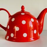 Ceramic theiere Jameson & Tailor red with white polka dots