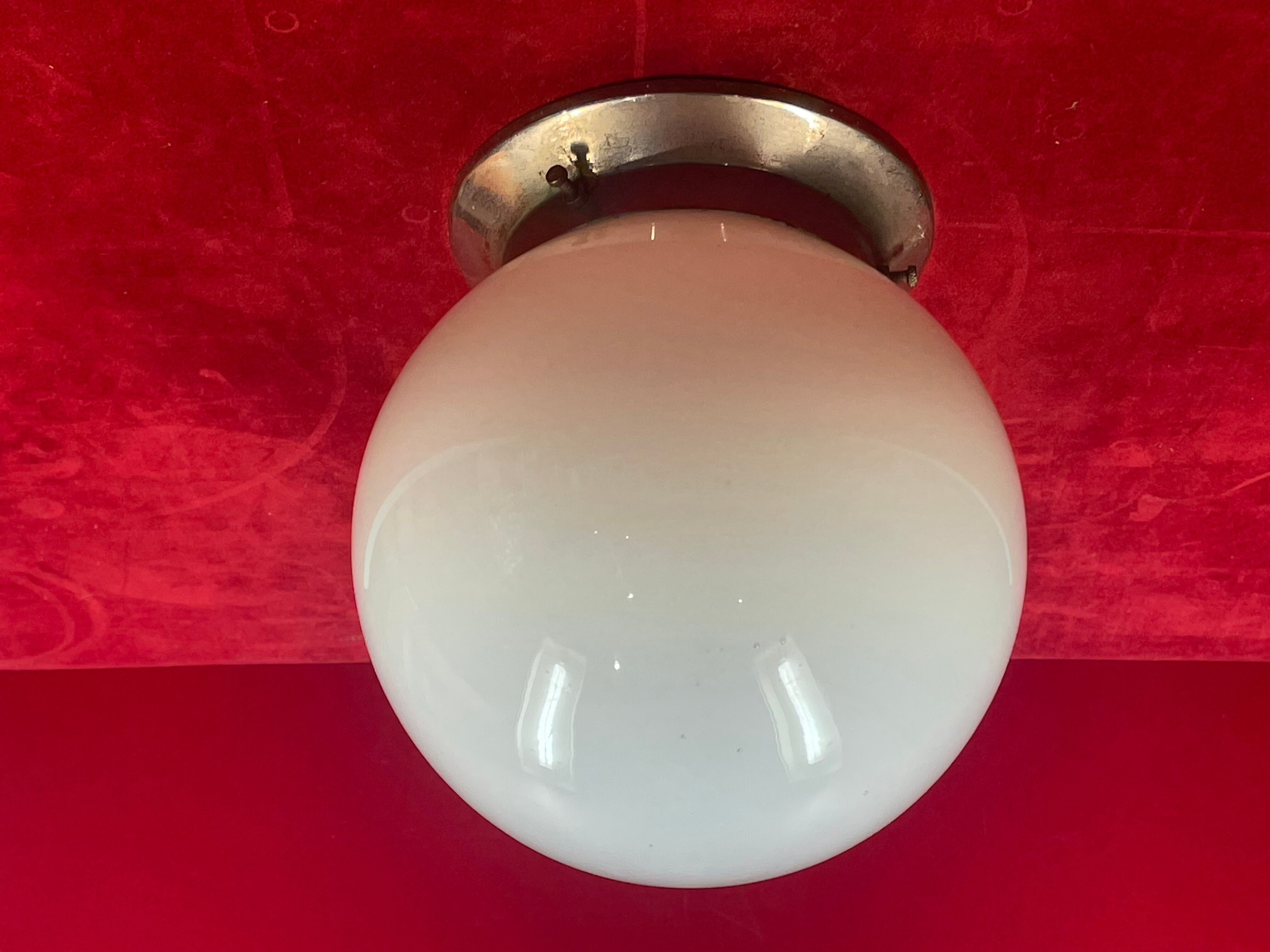Ceiling lamp chandelier globe ball glass opaline