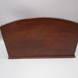 Old brass wood-branding mail holder