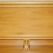 Art Nouveau desk attributed to Carlo Zen 1902 in mottled maple.