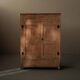 Small peasant-style piece of furniture made of solid wood, circa 1900
