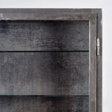 Polished iron medical cabinet, 1930s