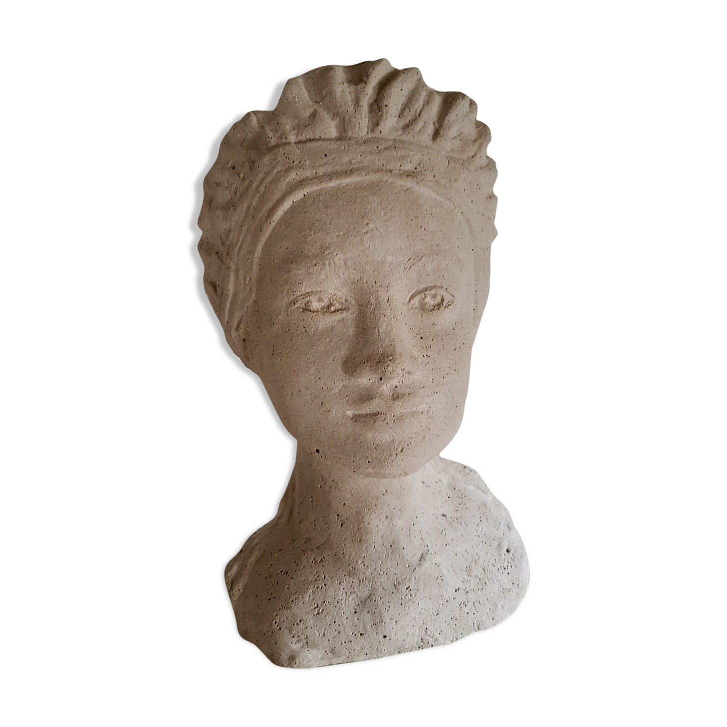 Woman bust in plaster