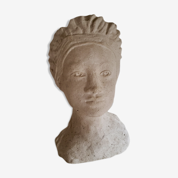 Woman bust in plaster