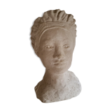 Woman bust in plaster
