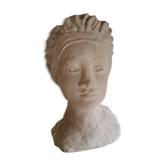 Woman bust in plaster