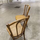 Pair of chairs bistrot Thonet Austria 1900 canning stamped