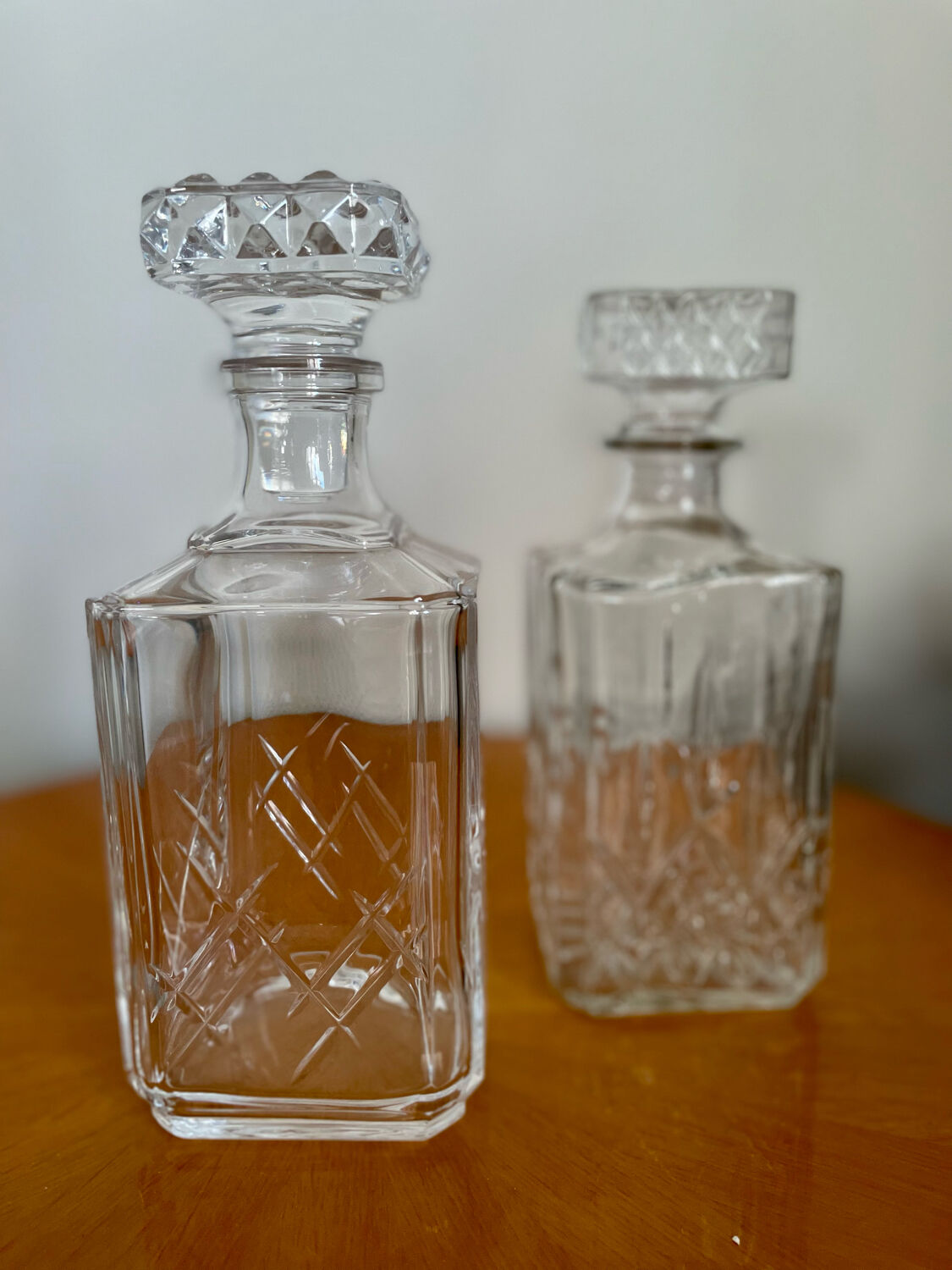 Glass crystal whisky decanter
