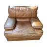 Vintage tawny leather armchair