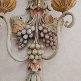 Mirror and its carved wooden sconces