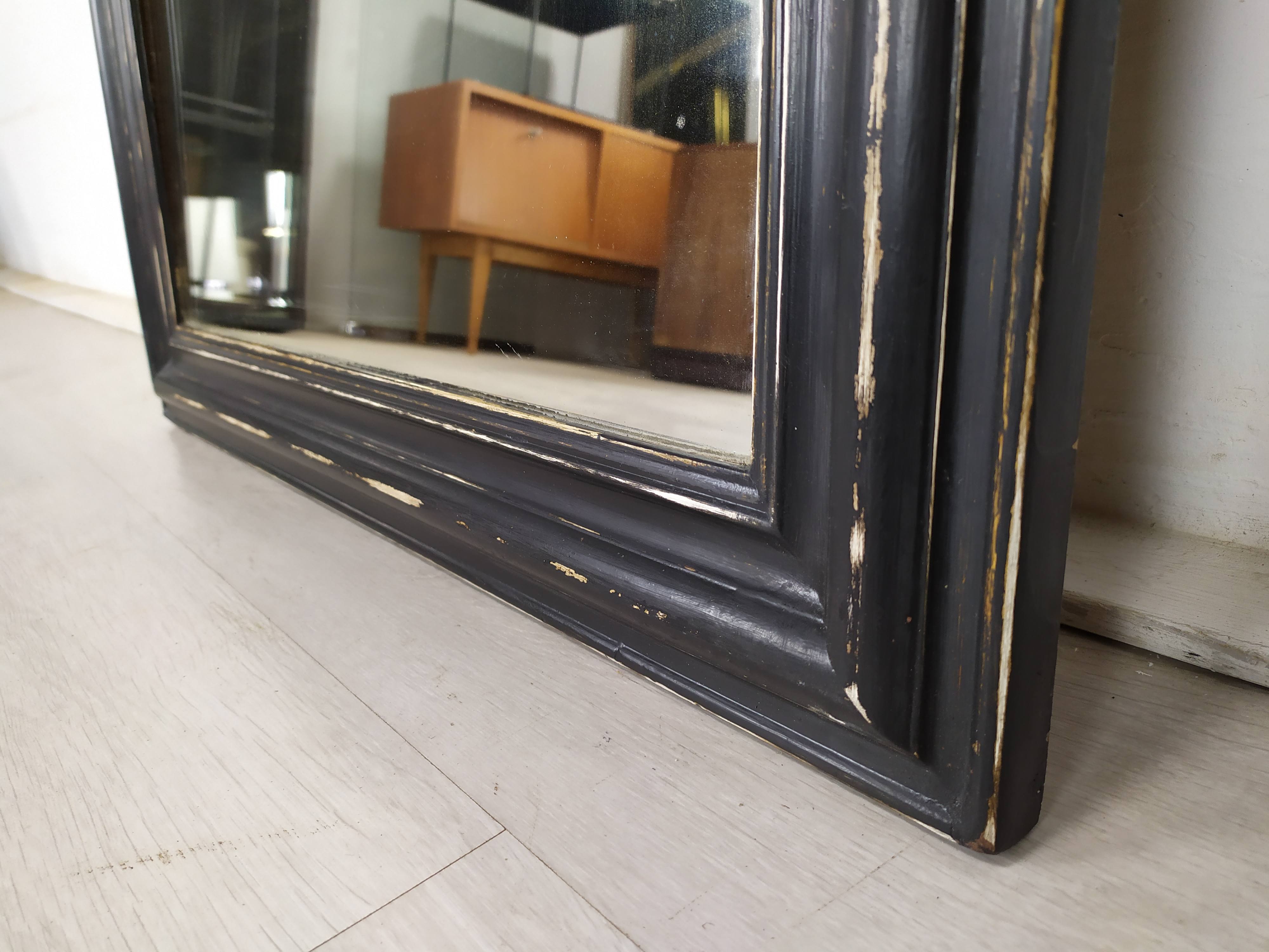 Black Louis Philippe mirror 68x95cm