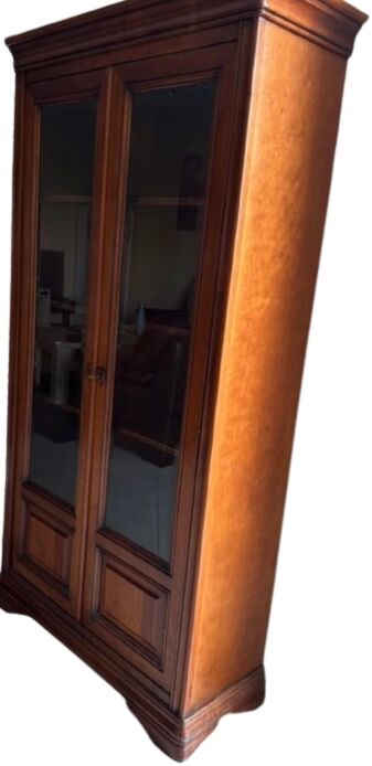 Solid cherry display cabinet