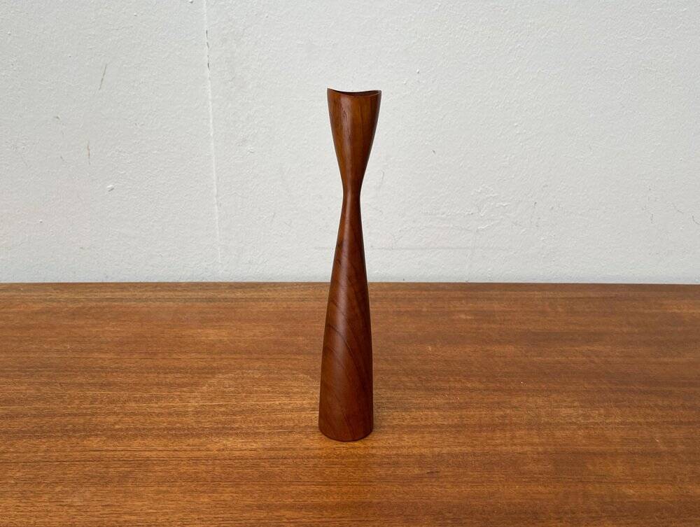 Mid-Century Danish Teak Tulip Candle Holder, 1960s