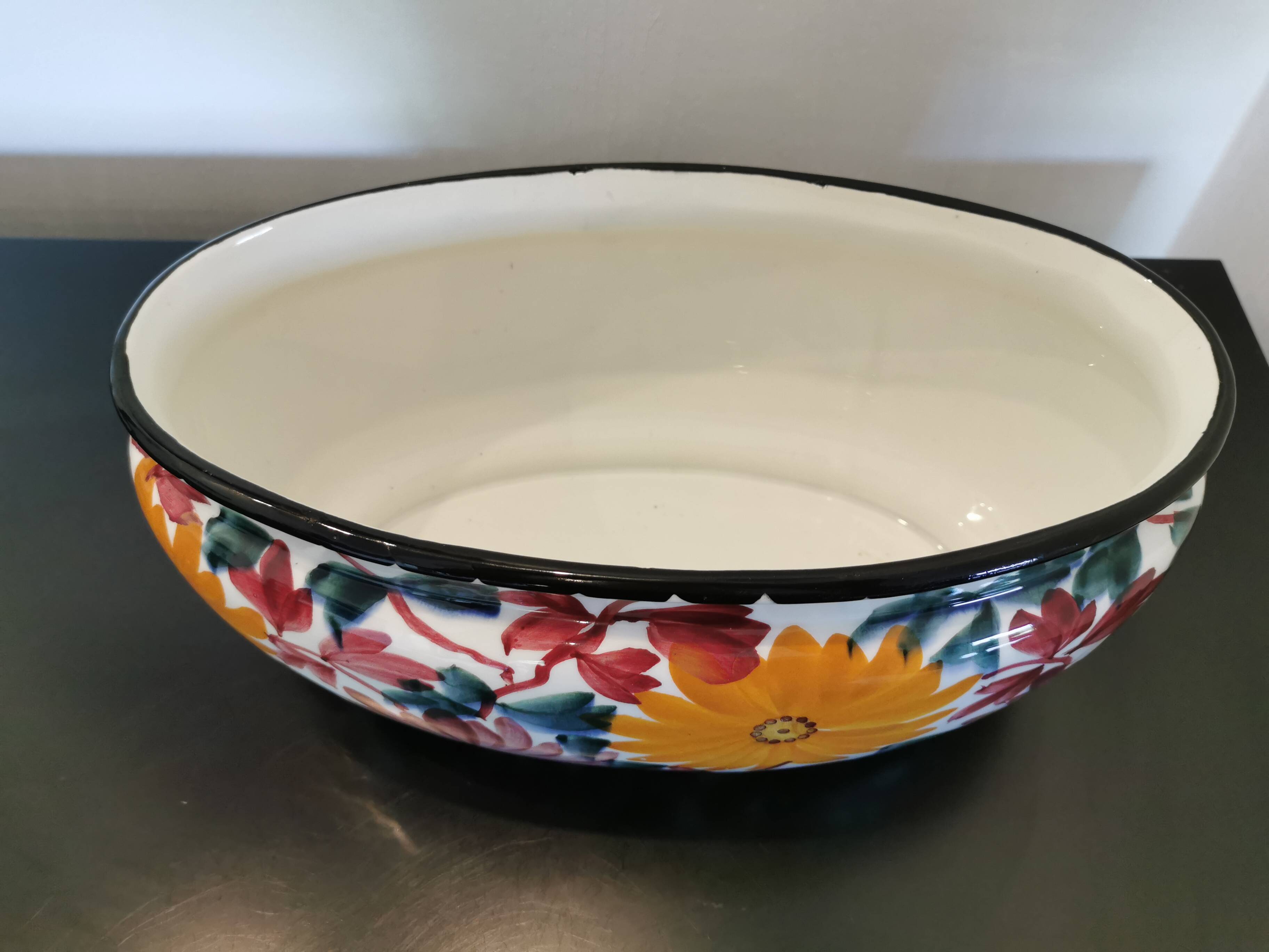 Vintage flowery ceramic from Schramberg, Jar, Planter, Cache Pot.