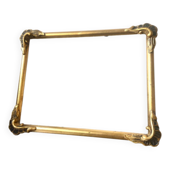 Antique gilded art nouveau  wooden frame 32.5 cm x 25 cm