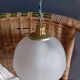 White frosted corolla nomad hanging lamp