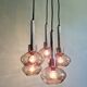 Cascade chandelier in chrome metal and smoked glass, 1970s