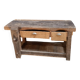Vintage solid wood carpenter's workbench