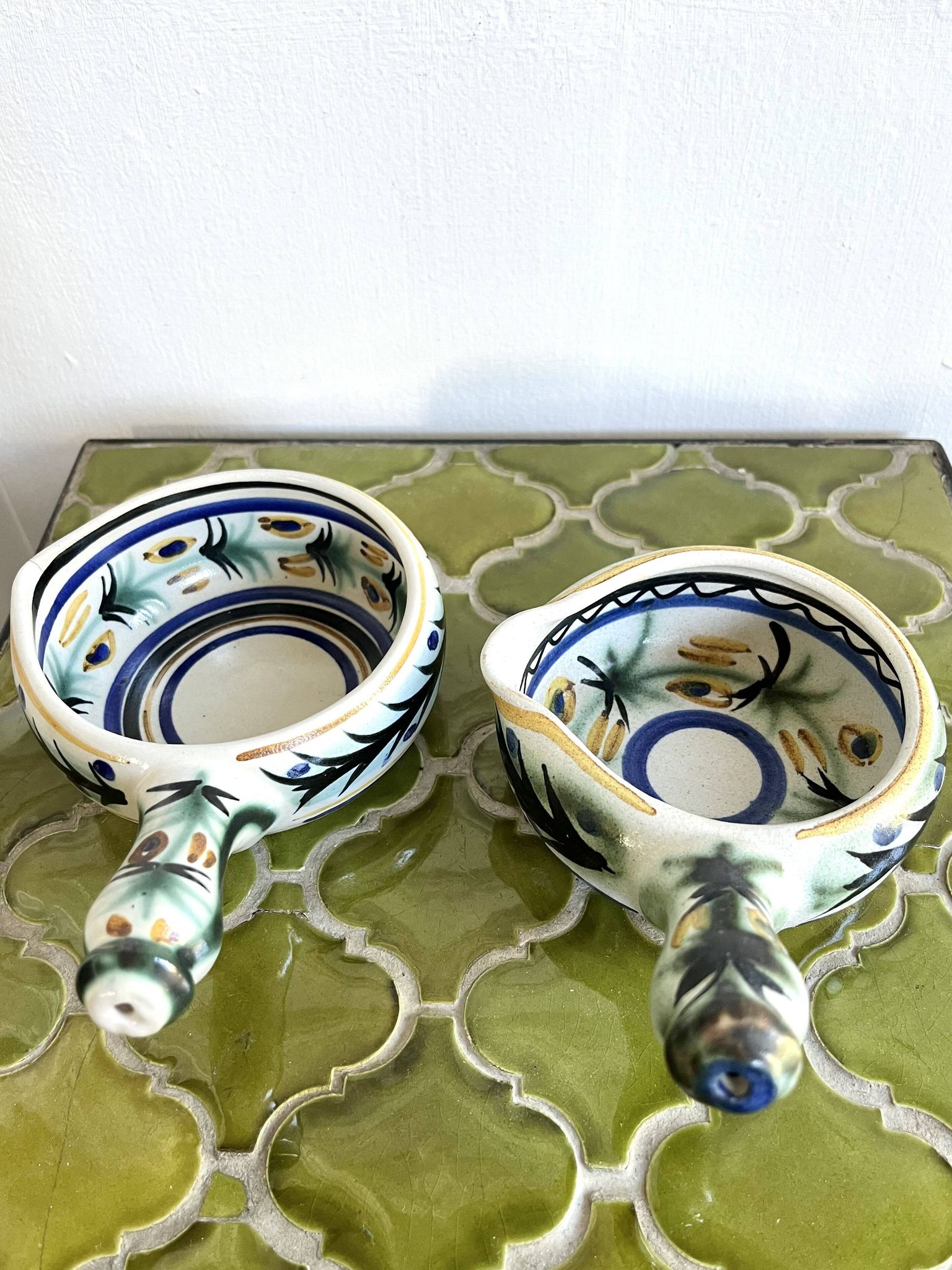 Poêlons Keraluc 2 coupelles céramique vintage 1970