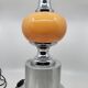 Diderot Delmas lamp in orange opaline with chrome base France 1970 Vintage
