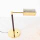 Brass and wood lamps