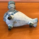 Ccandleholder in blue ceramics