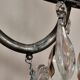 Wall light in tinned brass and crystal pendants - rococo light 2 lights