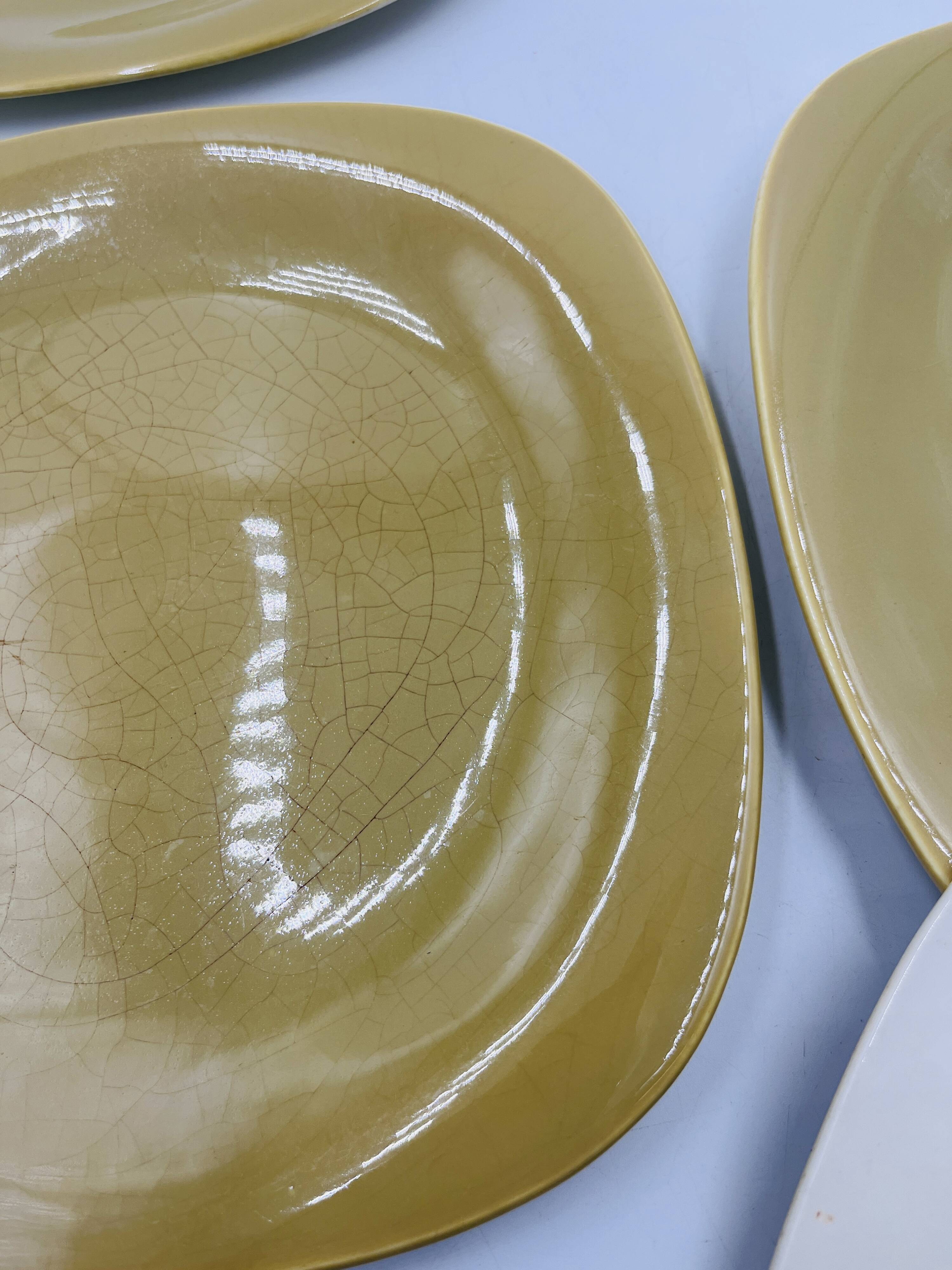Lot de 4 assiettes Boch La Louvière – Séduction – Années 60