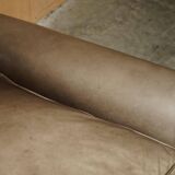 Large leather loveseat by Terence Conran