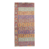 6x13 Kilim Red & Blue Long Wide Ethnic Pattern Wool Kilim Rug, 176x390 Cm
