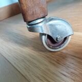 Formica and wood dessert table on wheels