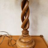 Twisted wooden lamp