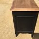 Louis XV style chest of drawers in cherry patinated in black top natural wood