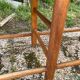 Vintage straw bench