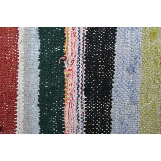 Vintage Turkish Oushak handmade wool cotton beige kilim runner 148x276
