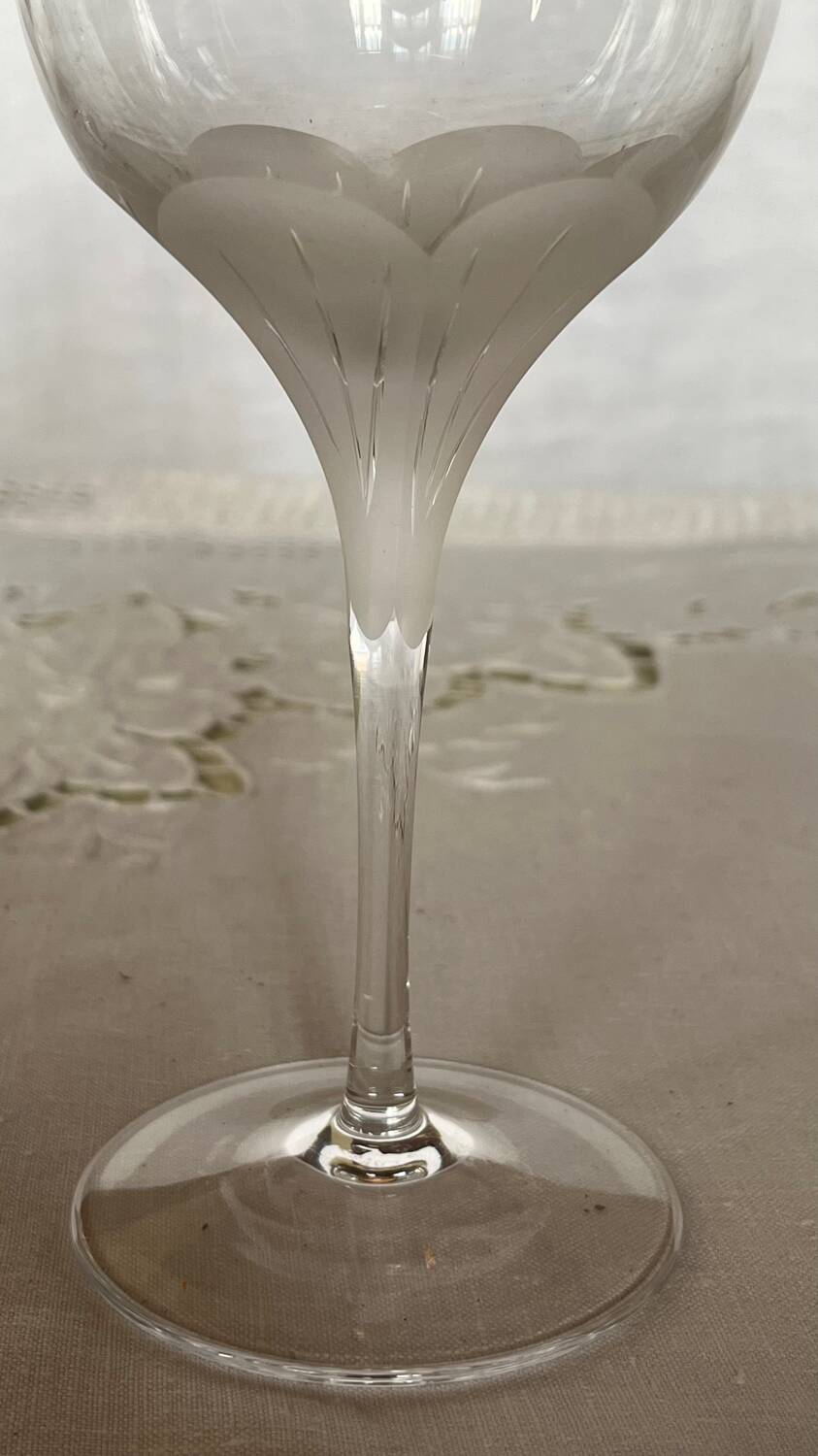 Set of 4 vintage Sèvres Primavera crystal stemware