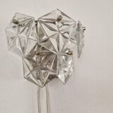 Rare Midcentury Glass Wall Lamp in Style of Kinkeldey, 1960s.