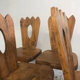 Series of 6 brutalist chairs.